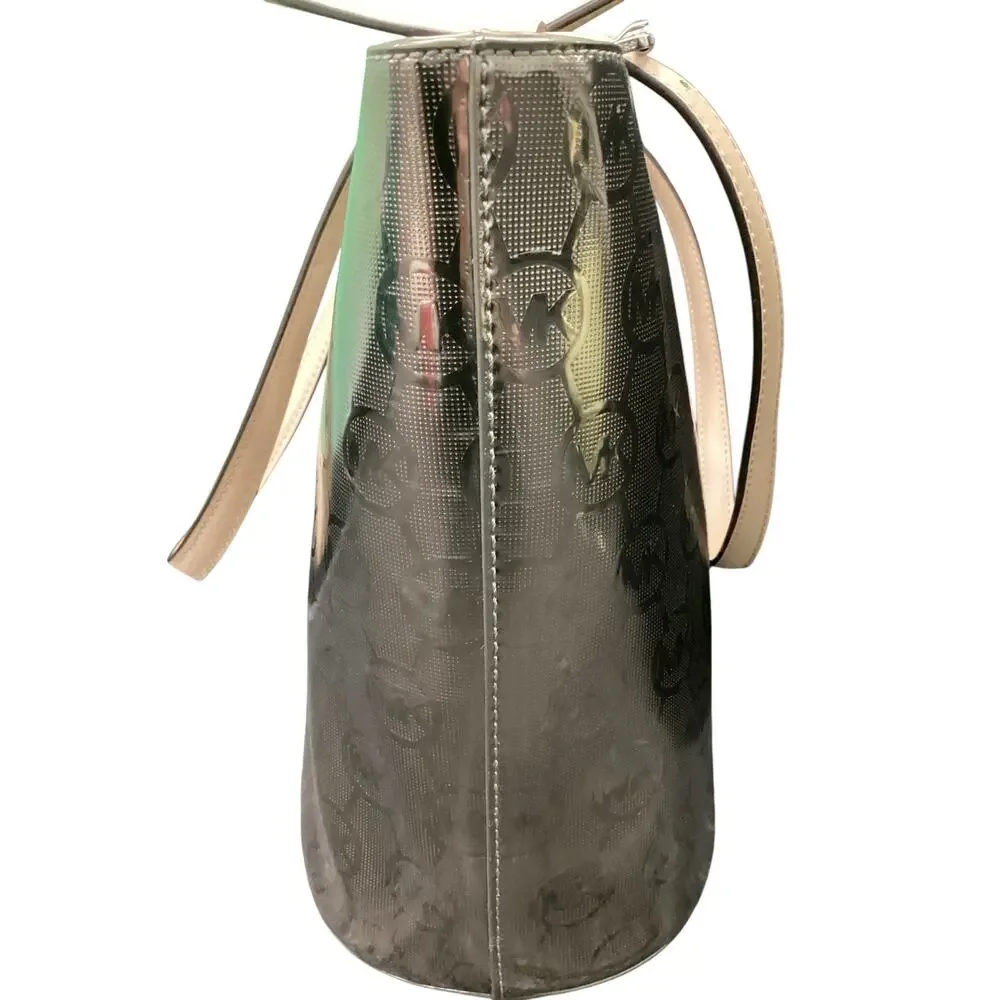 Michael Kors Tote Women’s One Size Monogram Metallic Two Handles Snap Closure